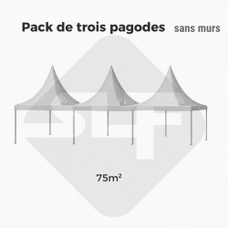 Pack de 3 tentes pagode...