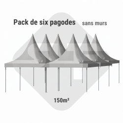 Pack de 6 tentes pagode...