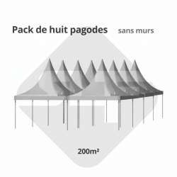 Pack De 8 Tentes Pagode...