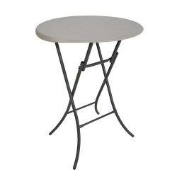 Table pliante ronde diamètre 80 x 110 cm