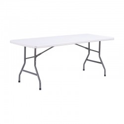 Table pliante rectangulaire 152cm (blanc) / 4-6 personnes
