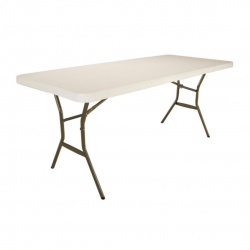 Table pliante rectangulaire 183cm (beige) / 6-8 personnes