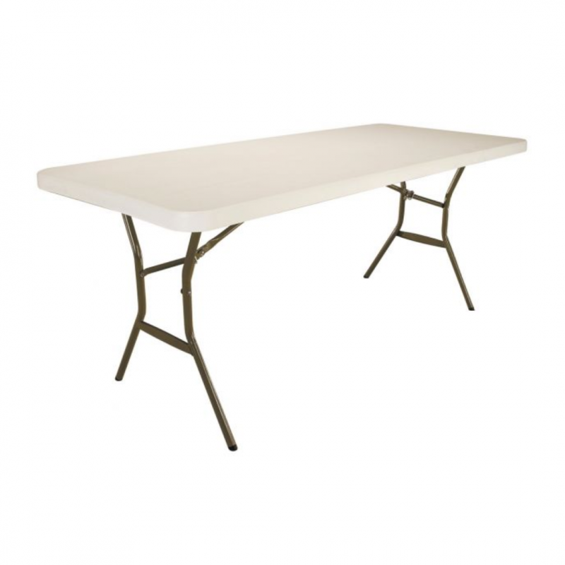Table pliante rectangulaire 183cm (beige) / 6-8 personnes - Location tables  - SLF